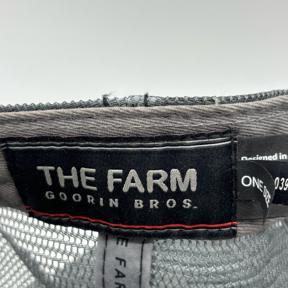 Goorin Bros The Farm Silver Fox Trucker Hat Gray Mesh Snapback Cap Patch - Picture 9 of 9
